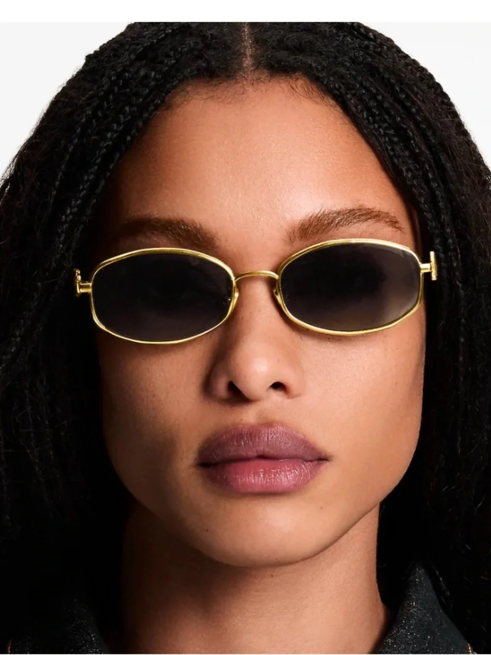 Louis Vuitton Lv script metal round sunglasses